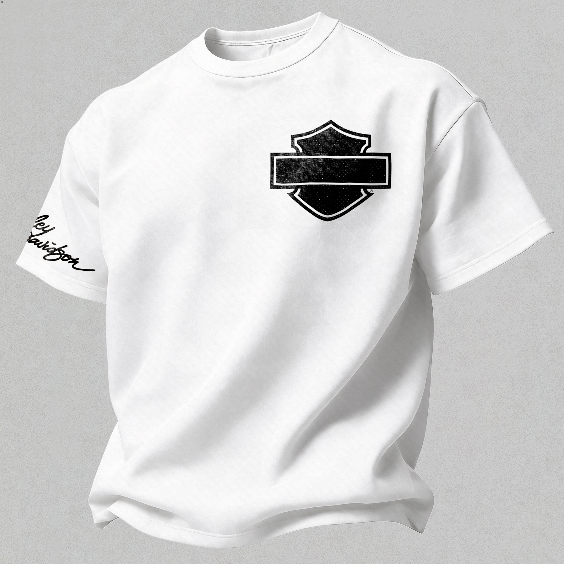 Harley-Davidson Printed Oversized Unisex T-shirt Image - 3