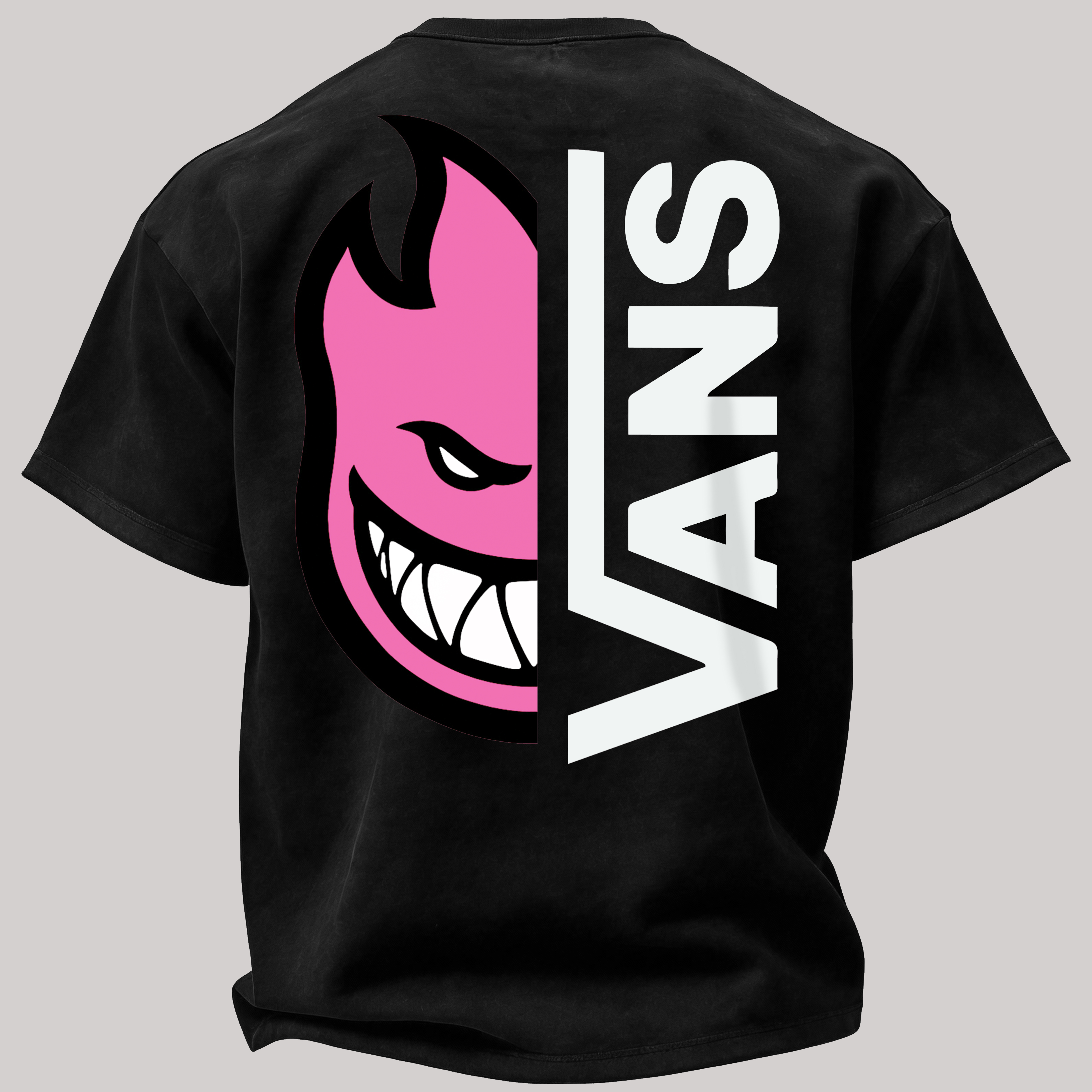 Vans Spitfire Printed Oversized Unisex T-shirt Image - 12