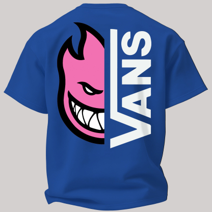 Vans Spitfire Printed Oversized Unisex T-shirt Image - 24