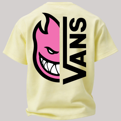 Vans Spitfire Printed Oversized Unisex T-shirt Image - 15