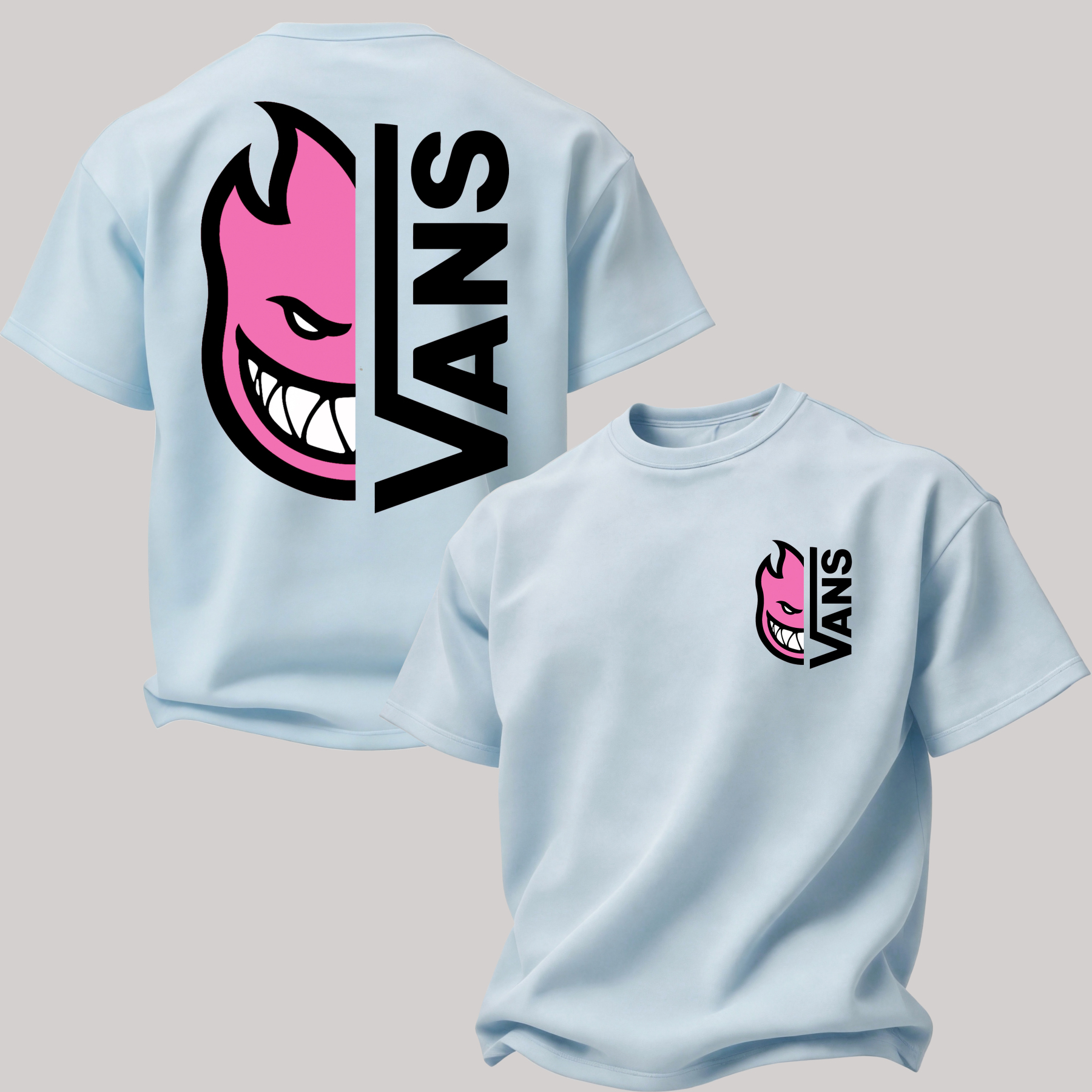 Vans Spitfire Printed Oversized Unisex T-shirt Image - 16