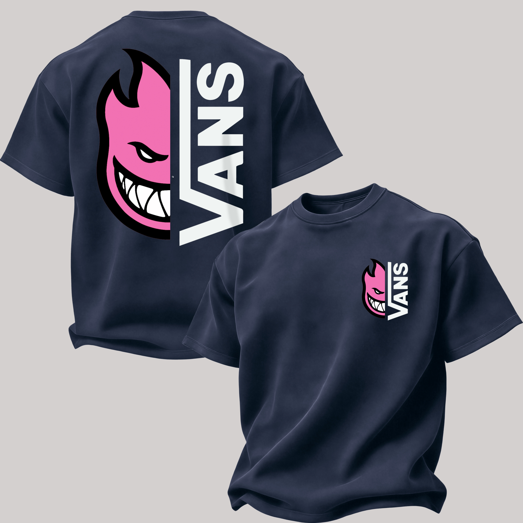 Vans Spitfire Printed Oversized Unisex T-shirt Image - 7