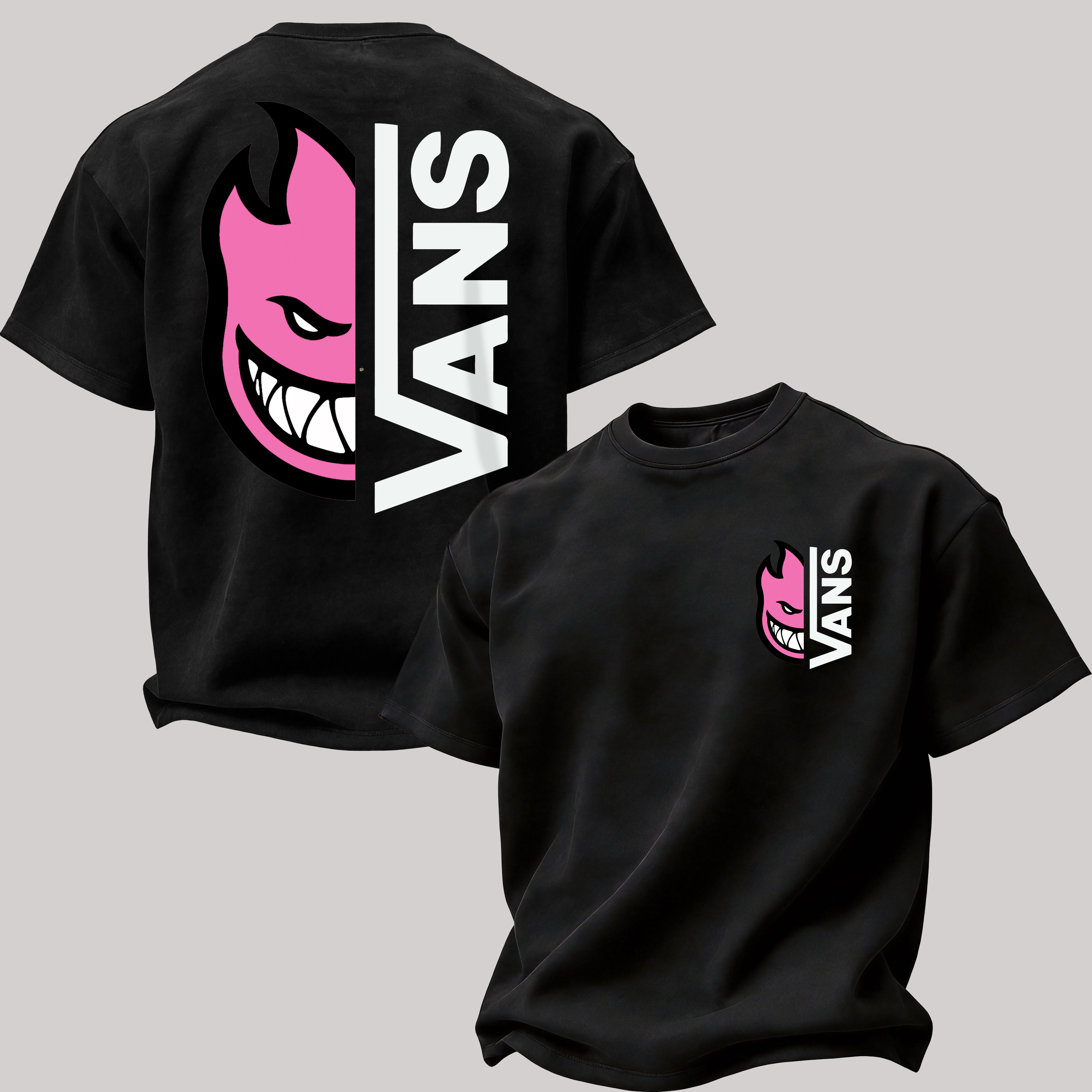 Vans Spitfire Printed Oversized Unisex T-shirt Image - 10