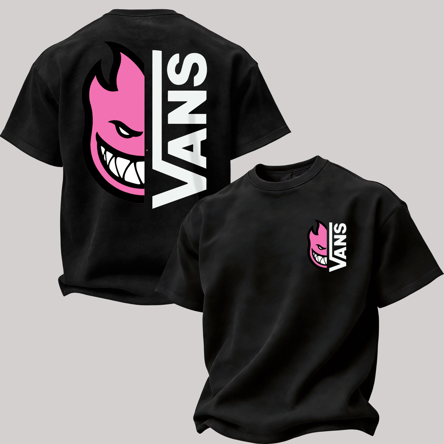 Vans Spitfire Printed Oversized Unisex T-shirt Image - 10