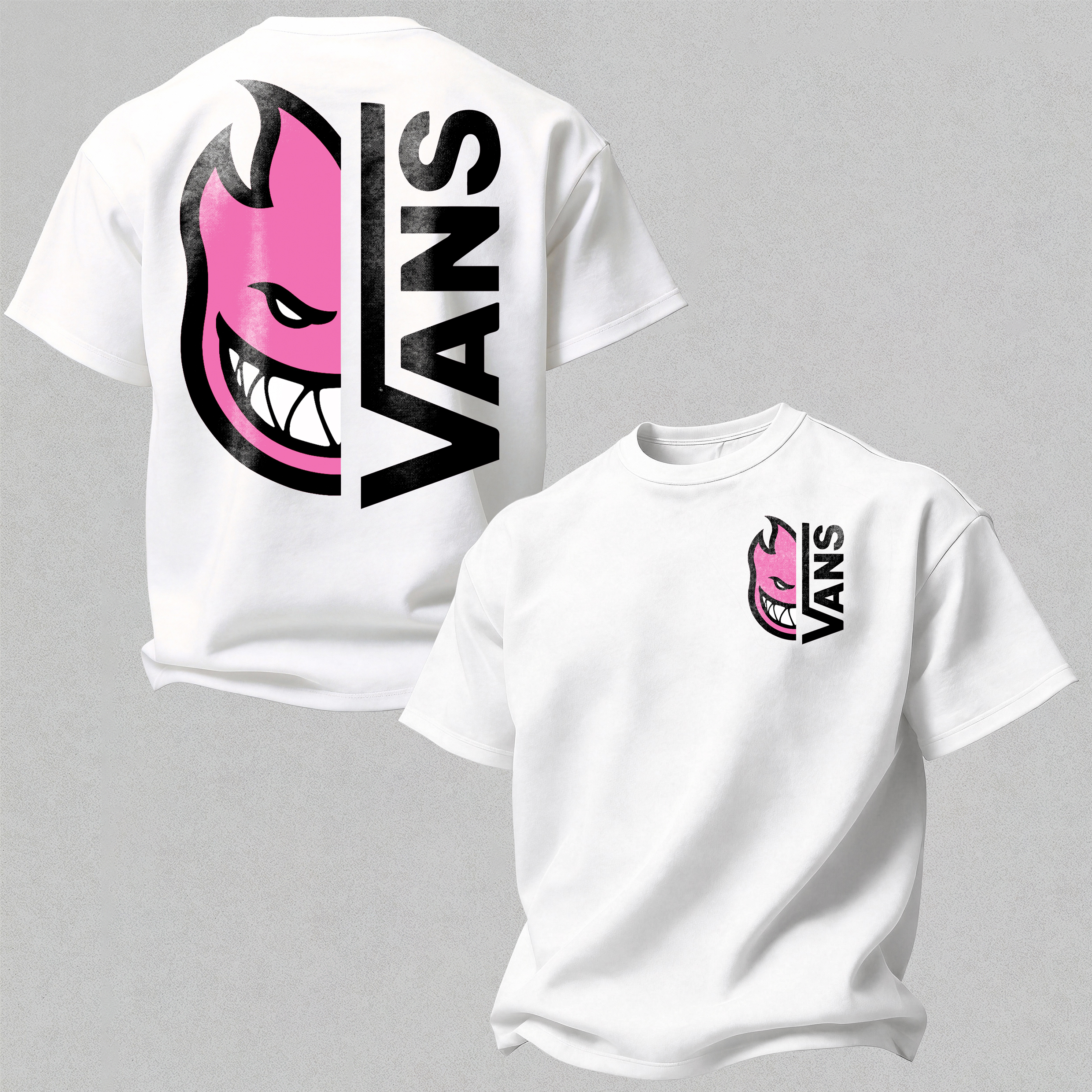 Vans Spitfire Printed Oversized Unisex T-shirt Image - 4