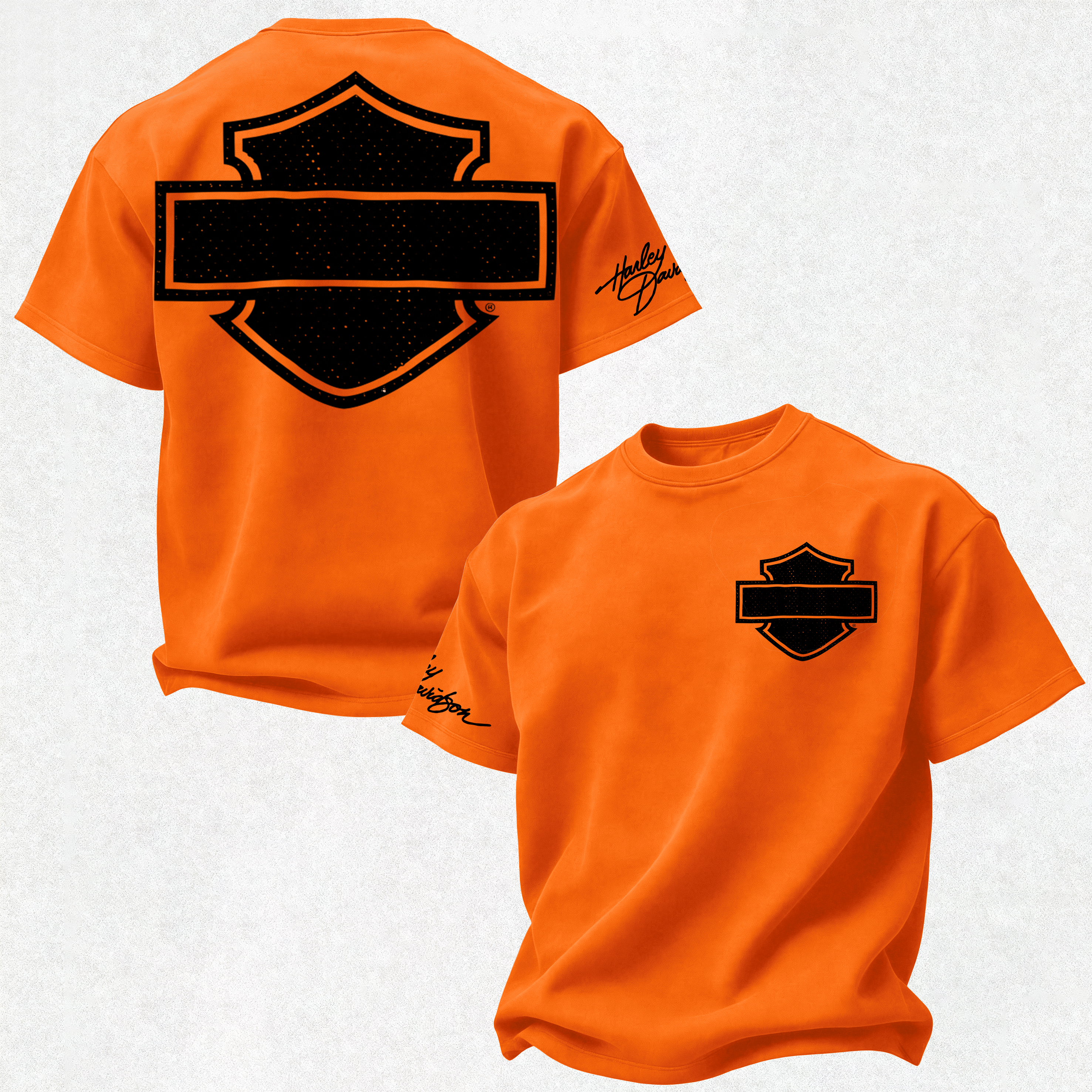Harley-Davidson Printed Oversized Unisex T-shirt Image - 7