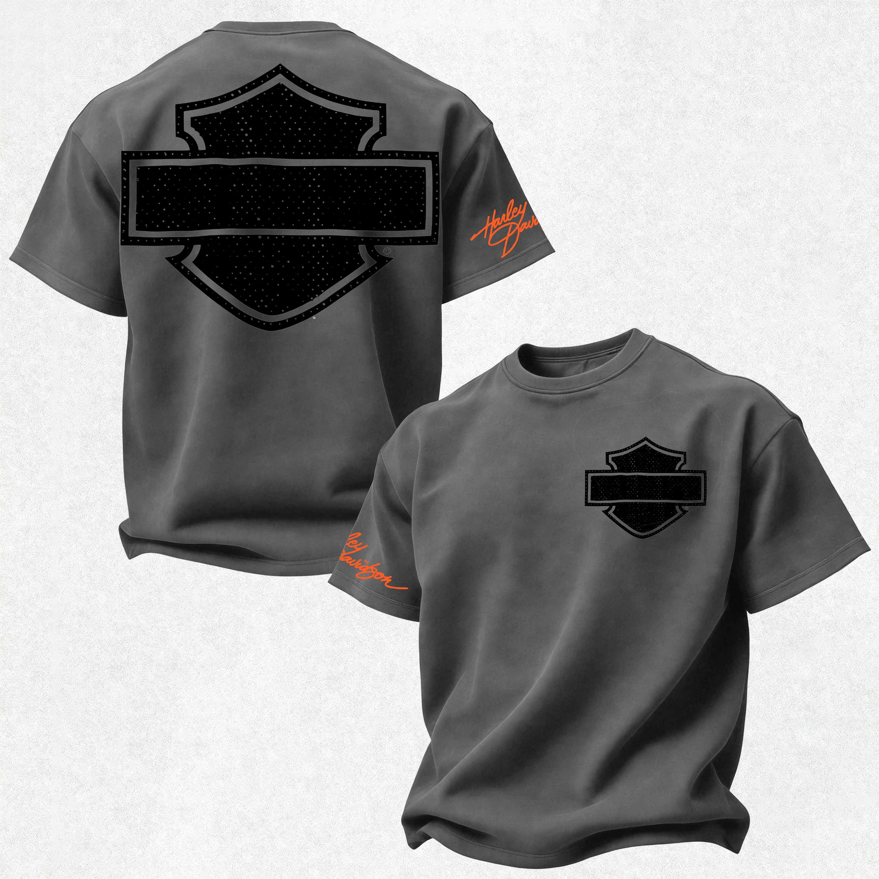Harley-Davidson Printed Oversized Unisex T-shirt Image - 13