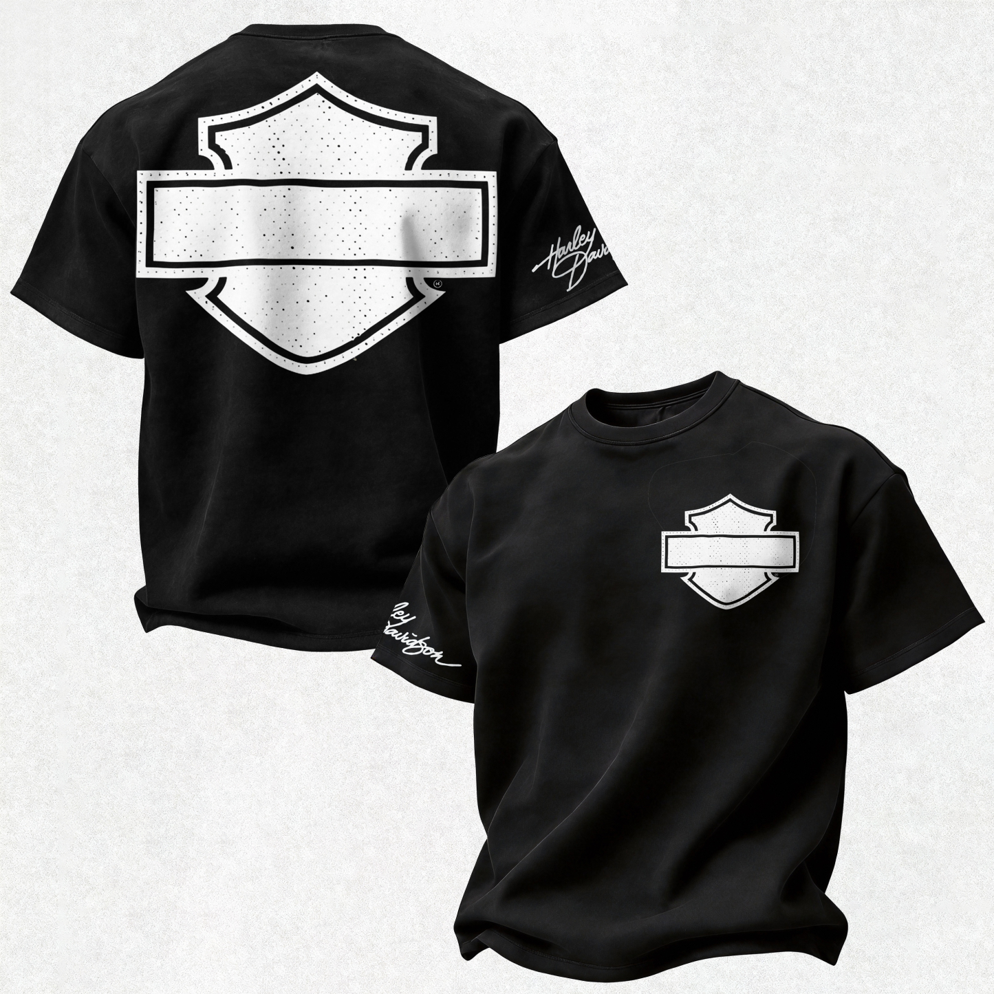 Harley-Davidson Printed Oversized Unisex T-shirt Image - 4