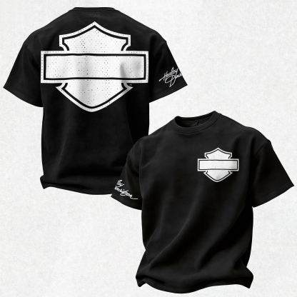 Harley-Davidson Printed Oversized Unisex T-shirt Image - 4