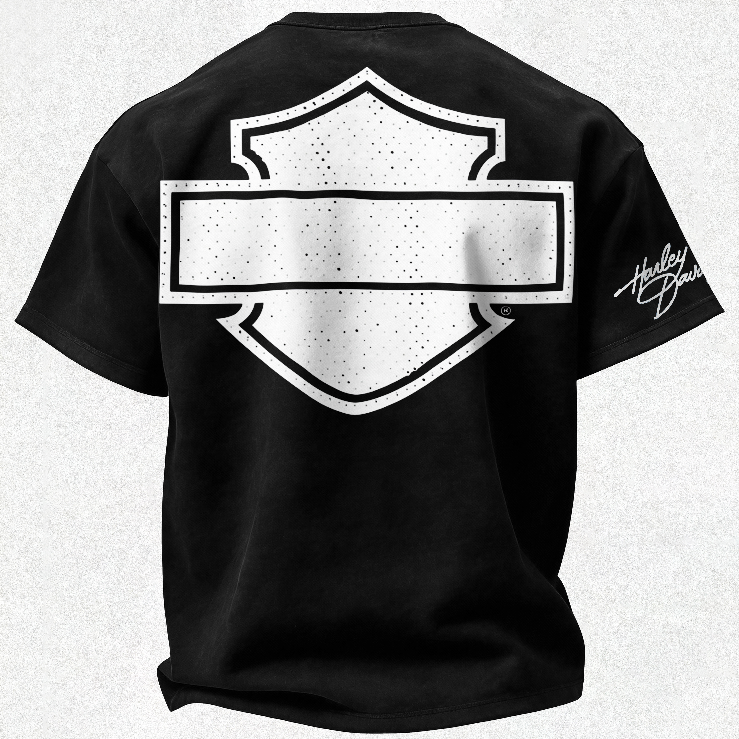 Harley-Davidson Printed Oversized Unisex T-shirt Image - 5