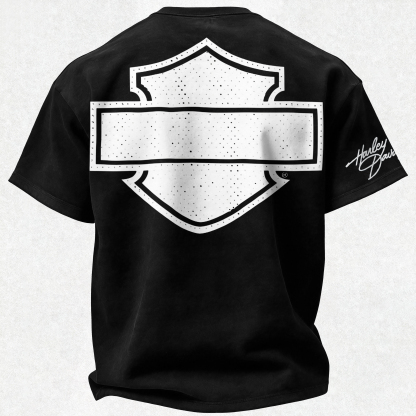 Harley-Davidson Printed Oversized Unisex T-shirt Image - 5