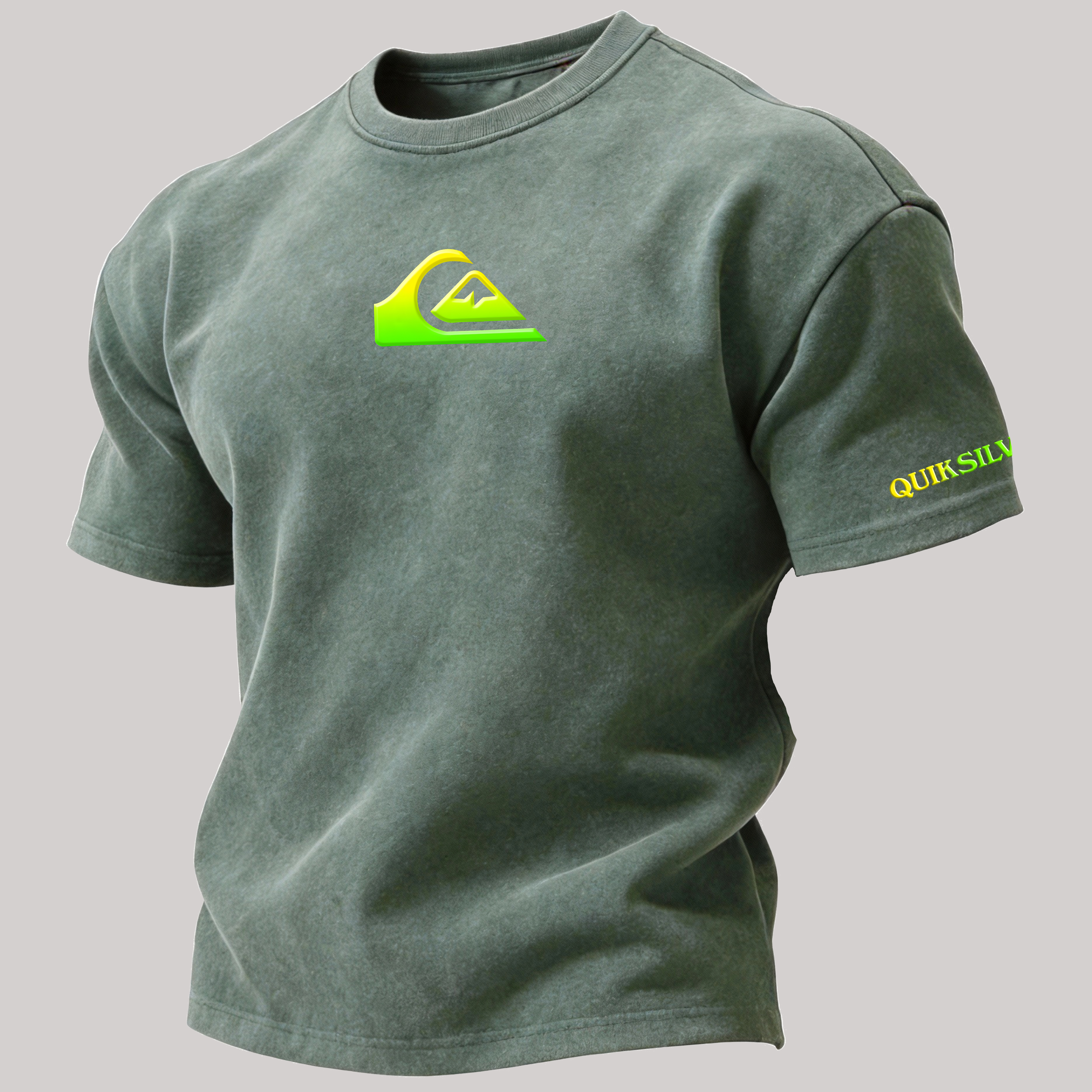 Vintage Quiksilver Printed Unisex Washed T-Shirt Image - 19