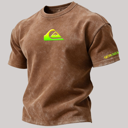 Vintage Quiksilver Printed Unisex Washed T-Shirt Image - 25