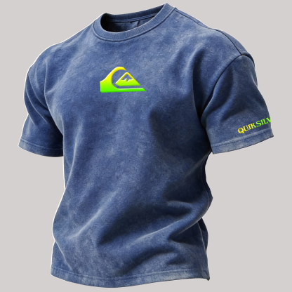 Vintage Quiksilver Printed Unisex Washed T-Shirt Image - 13