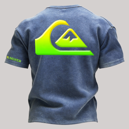 Vintage Quiksilver Printed Unisex Washed T-Shirt Image - 12