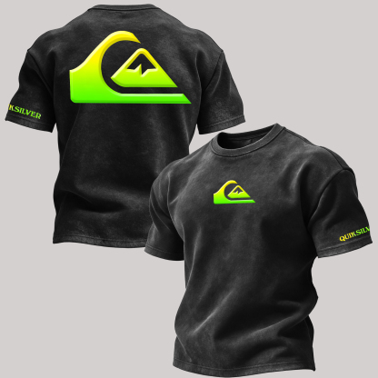 Vintage Quiksilver Printed Unisex Washed T-Shirt Image - 8