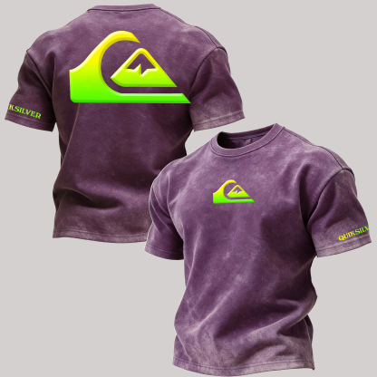 Vintage Quiksilver Printed Unisex Washed T-Shirt Image - 14