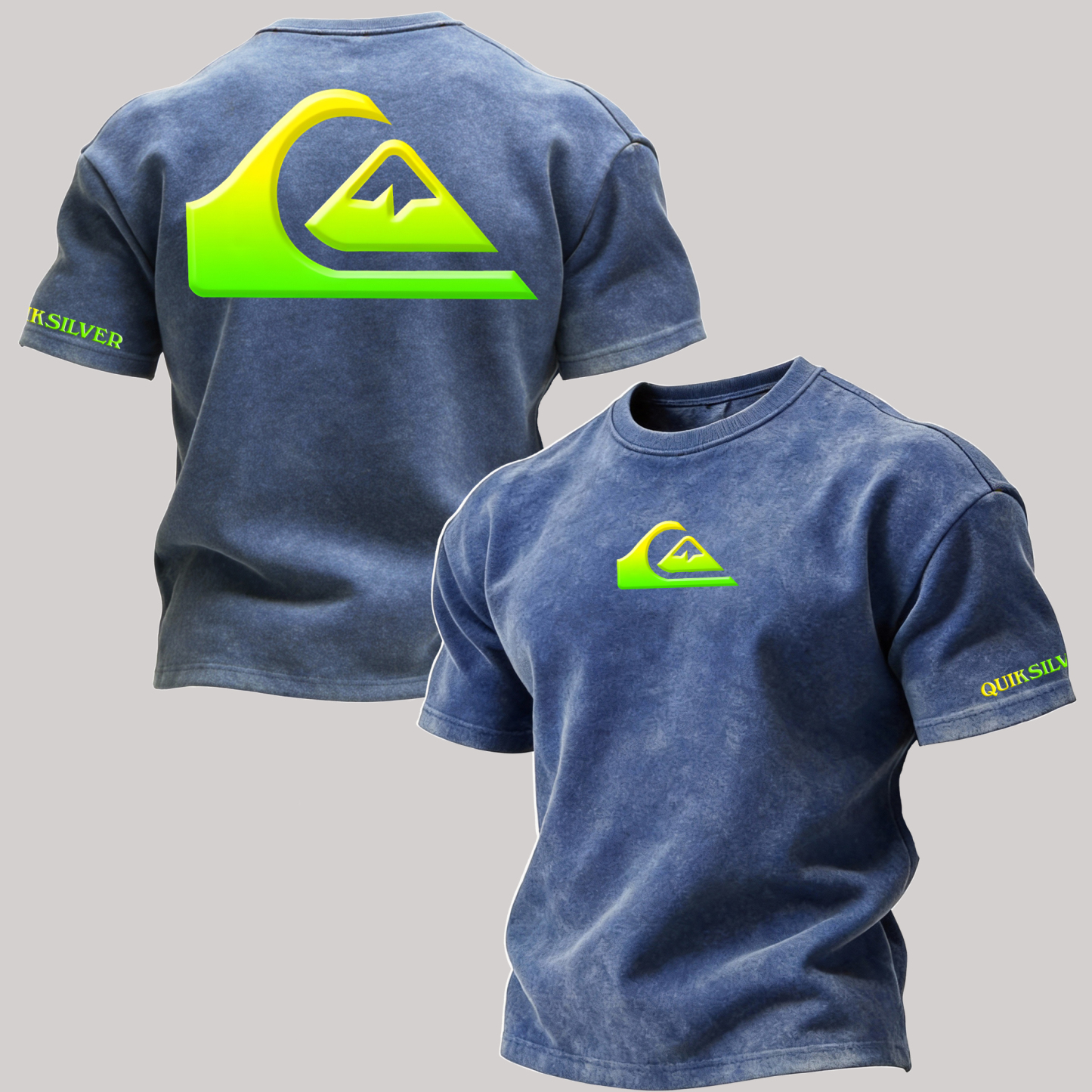 Vintage Quiksilver Printed Unisex Washed T-Shirt Image - 11