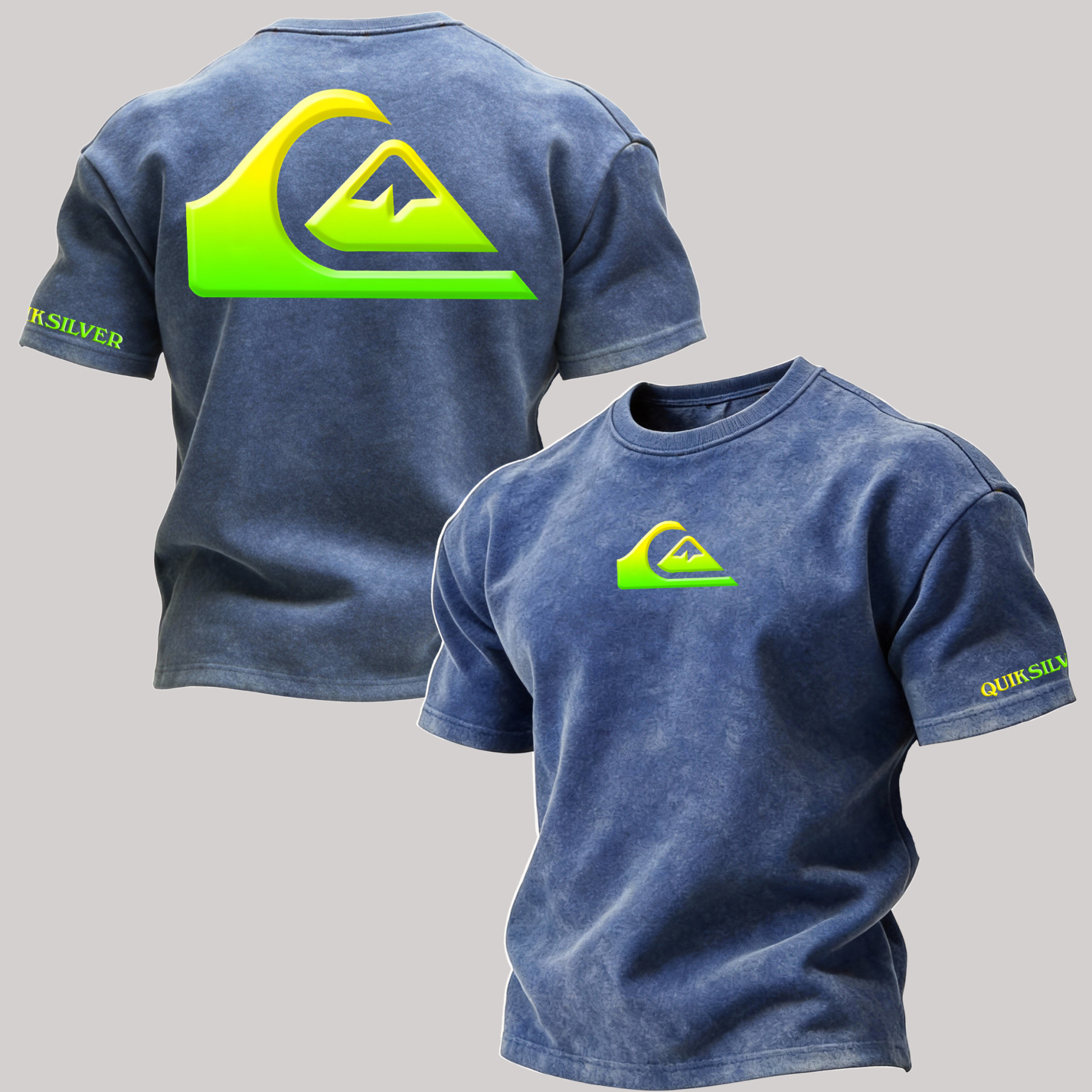 Vintage Quiksilver Printed Unisex Washed T-Shirt Image - 11