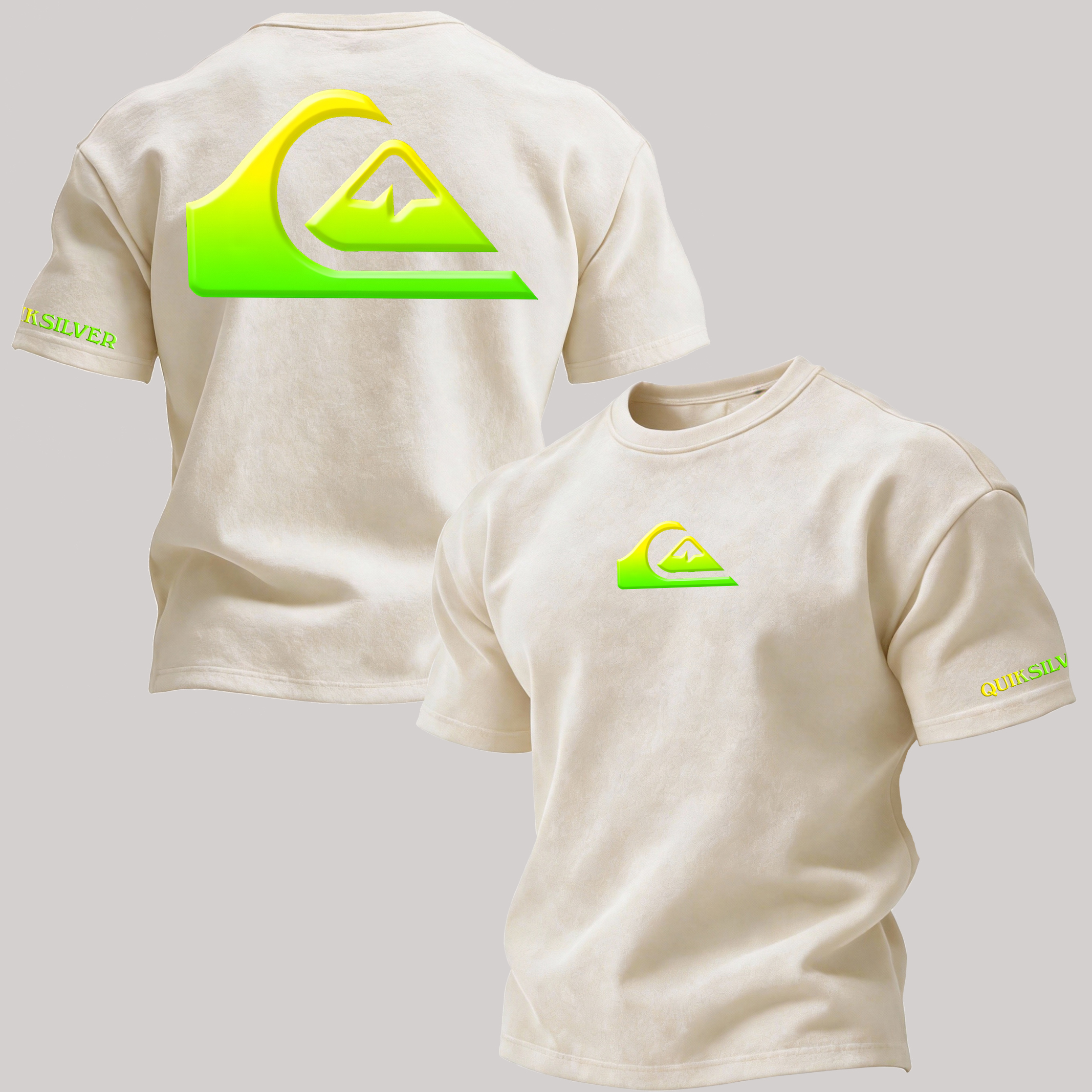 Vintage Quiksilver Printed Unisex Washed T-Shirt Image - 20