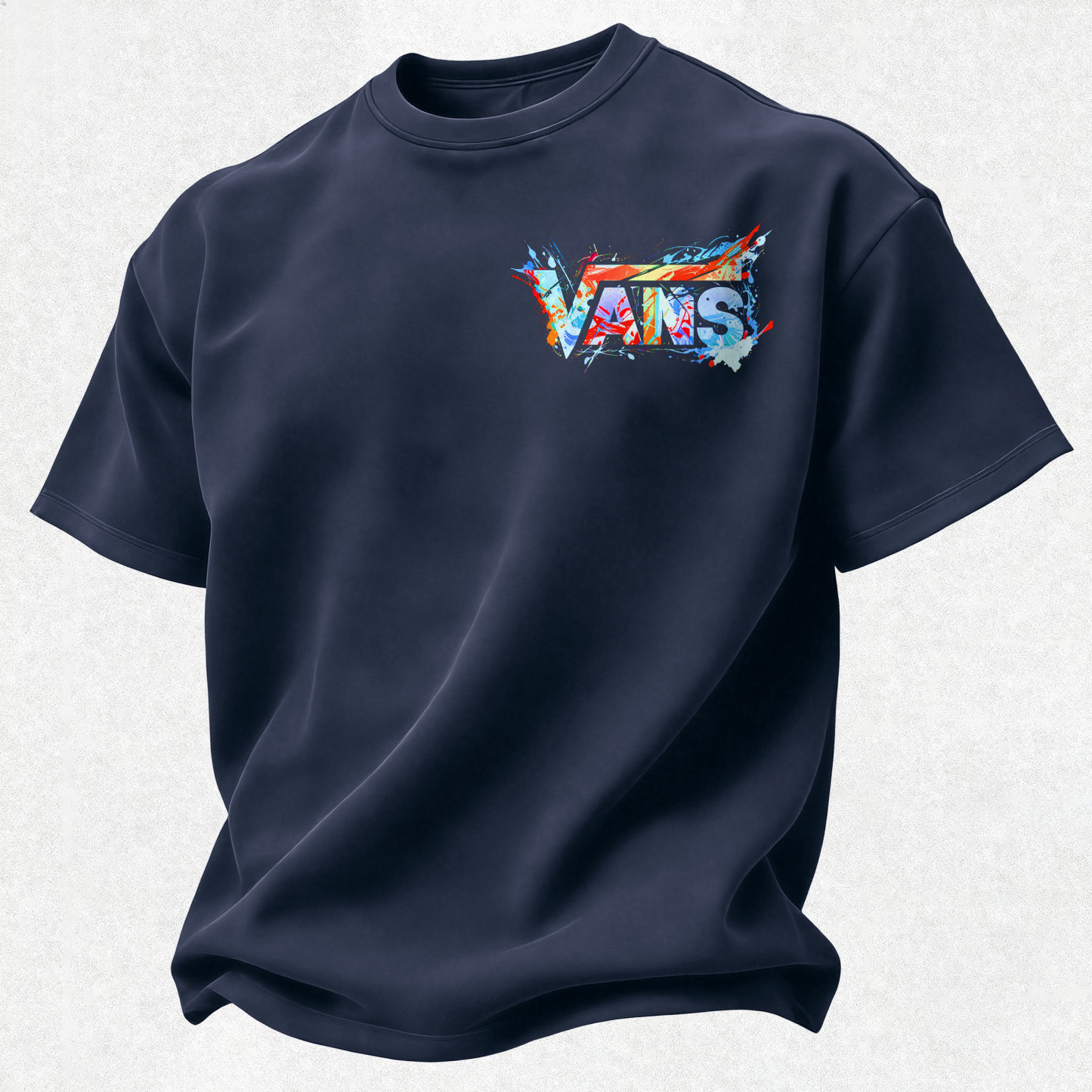 Vans Graffiti Printed Oversized Unisex T-shirt Image - 8