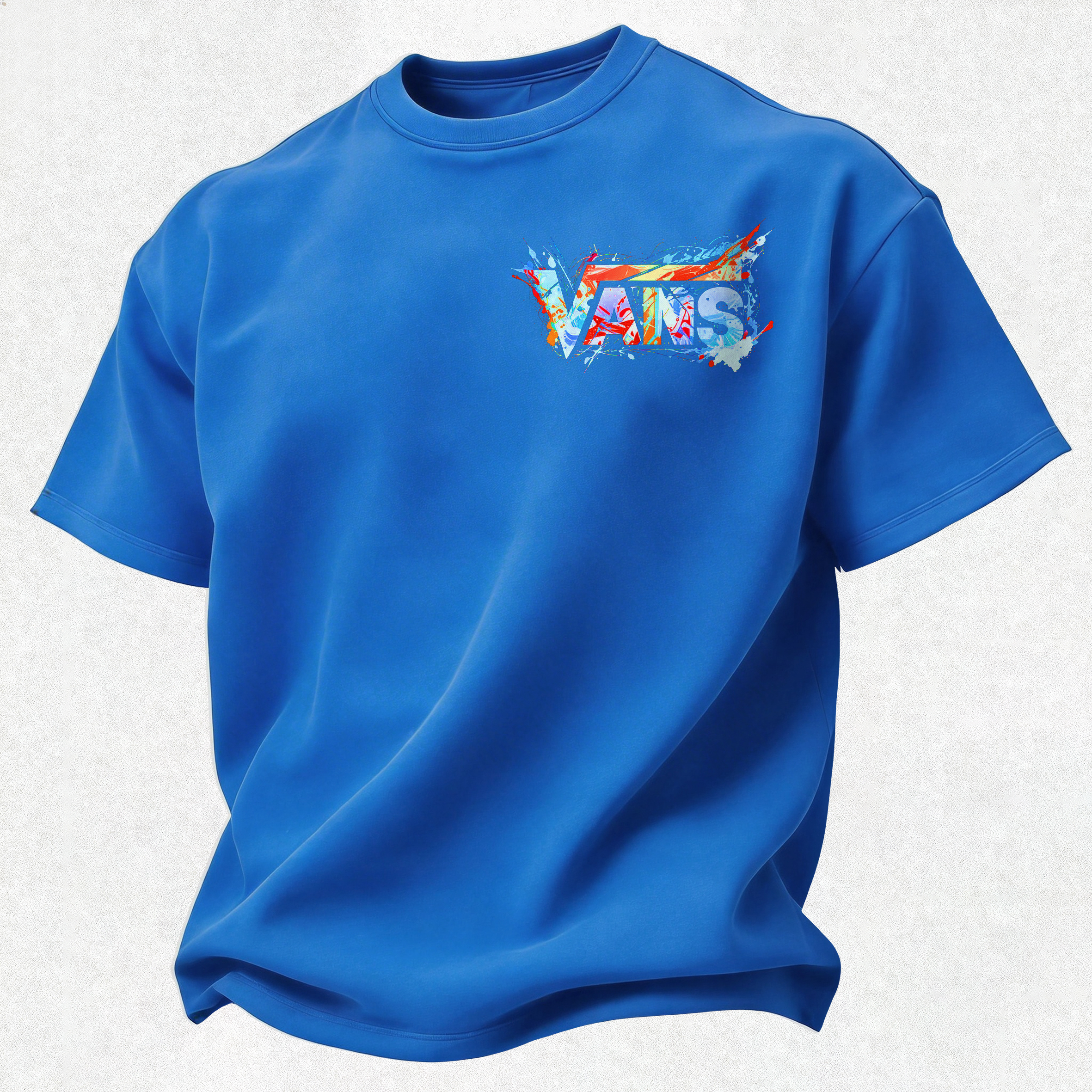 Vans Graffiti Printed Oversized Unisex T-shirt Image - 27