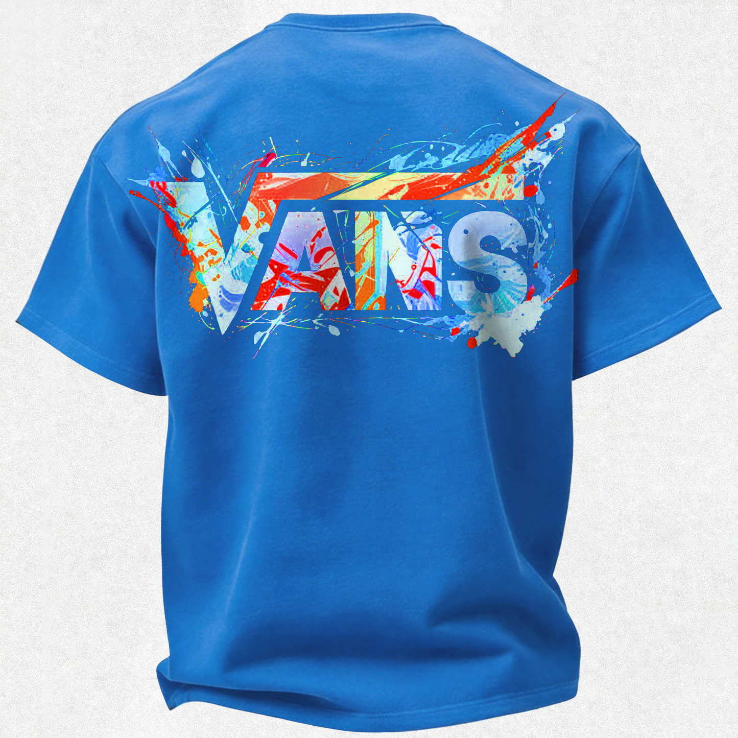 Vans Graffiti Printed Oversized Unisex T-shirt Image - 26