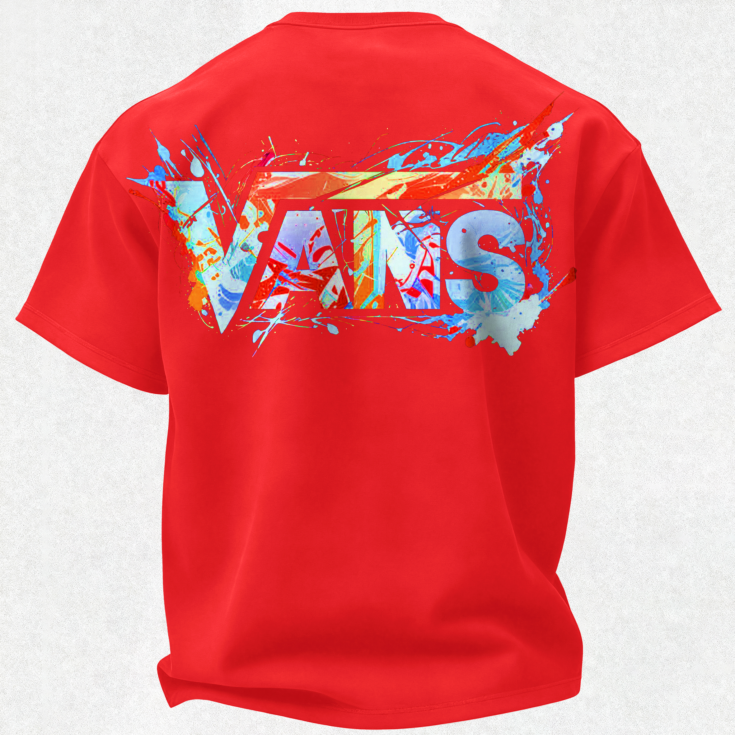Vans Graffiti Printed Oversized Unisex T-shirt Image - 30