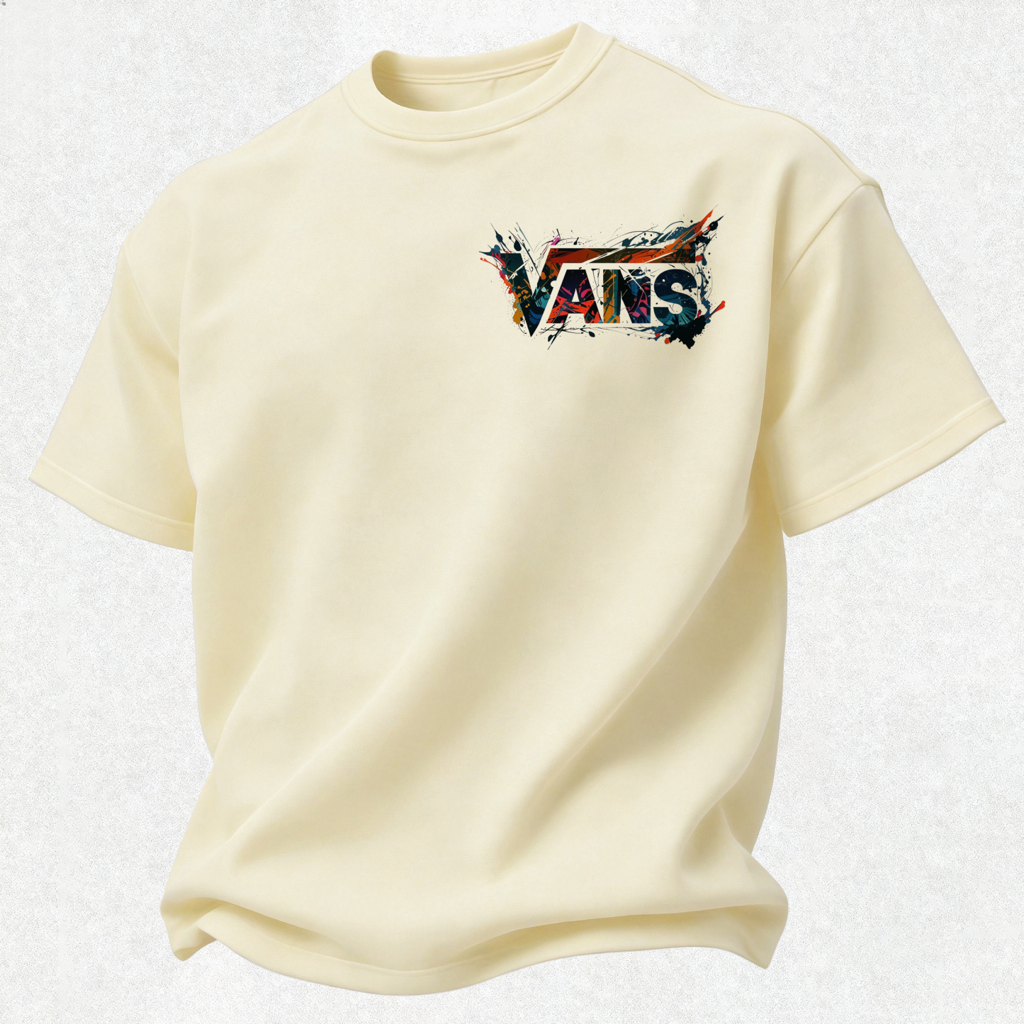 Vans Graffiti Printed Oversized Unisex T-shirt Image - 11