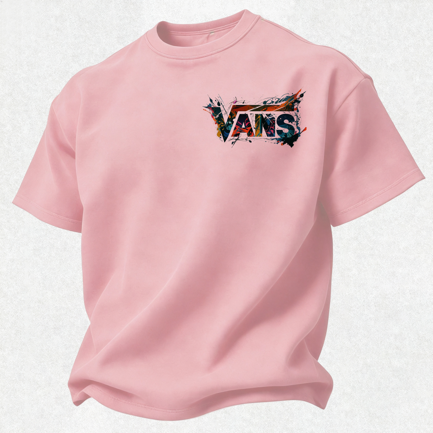 Vans Graffiti Printed Oversized Unisex T-shirt Image - 14