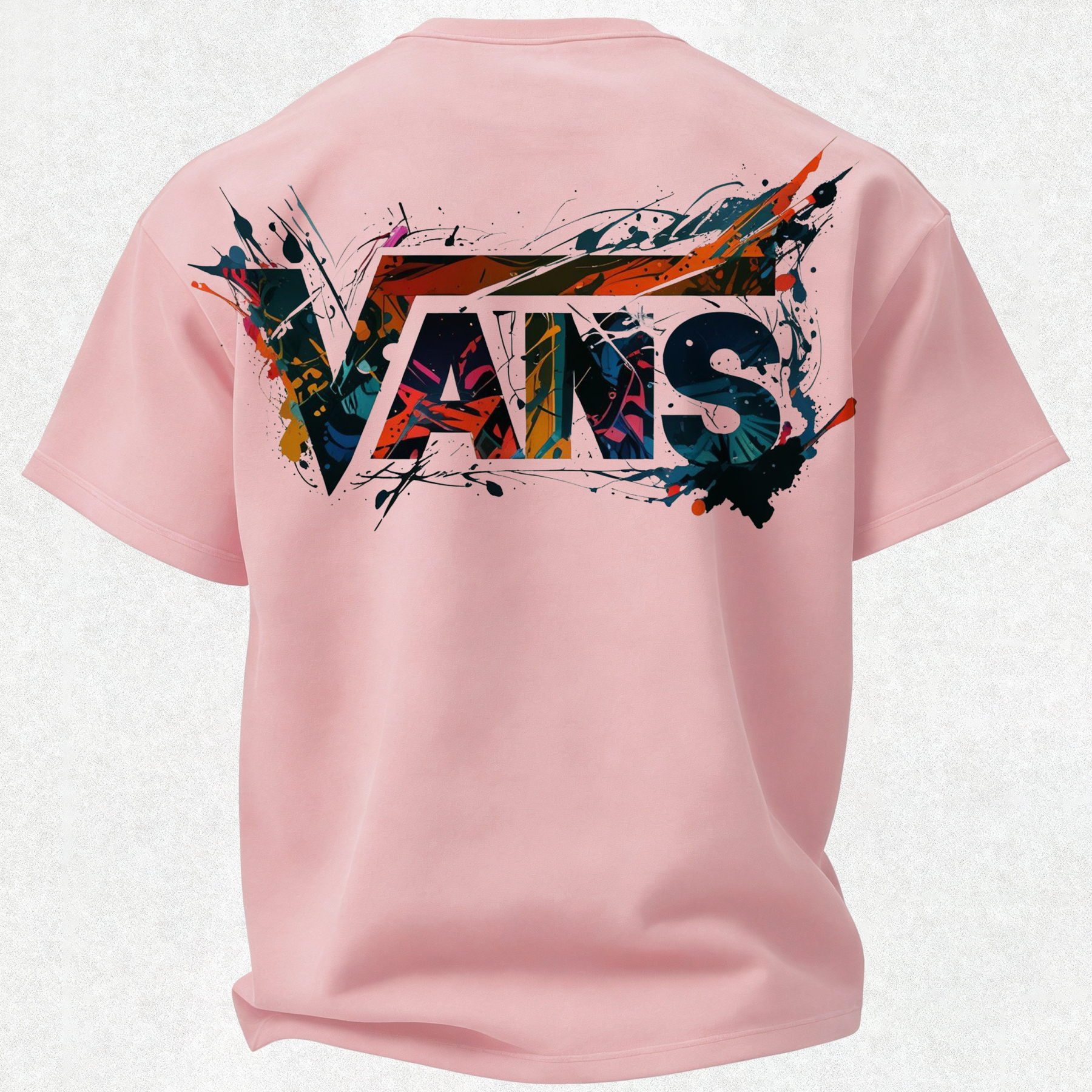 Vans Graffiti Printed Oversized Unisex T-shirt Image - 15