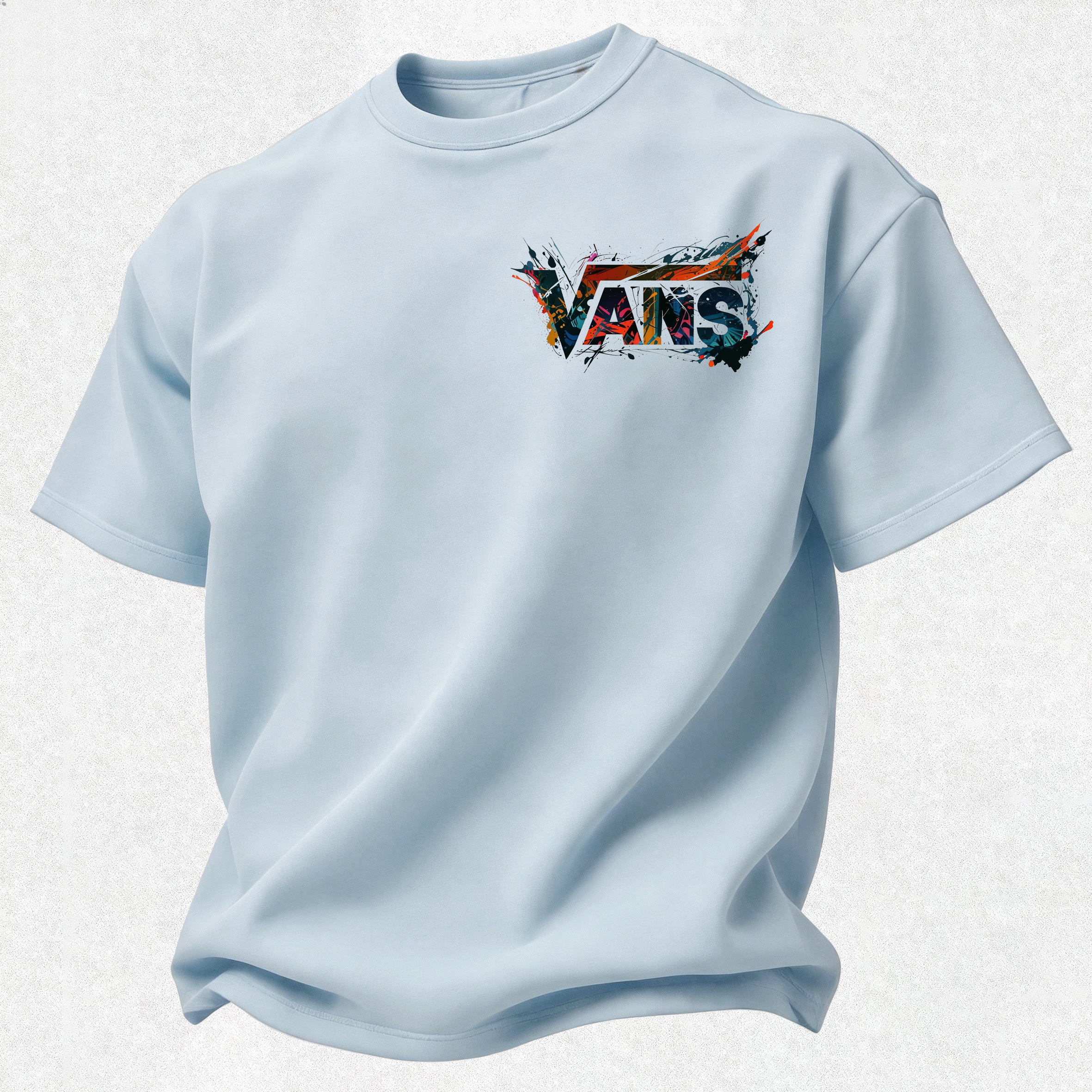 Vans Graffiti Printed Oversized Unisex T-shirt Image - 17