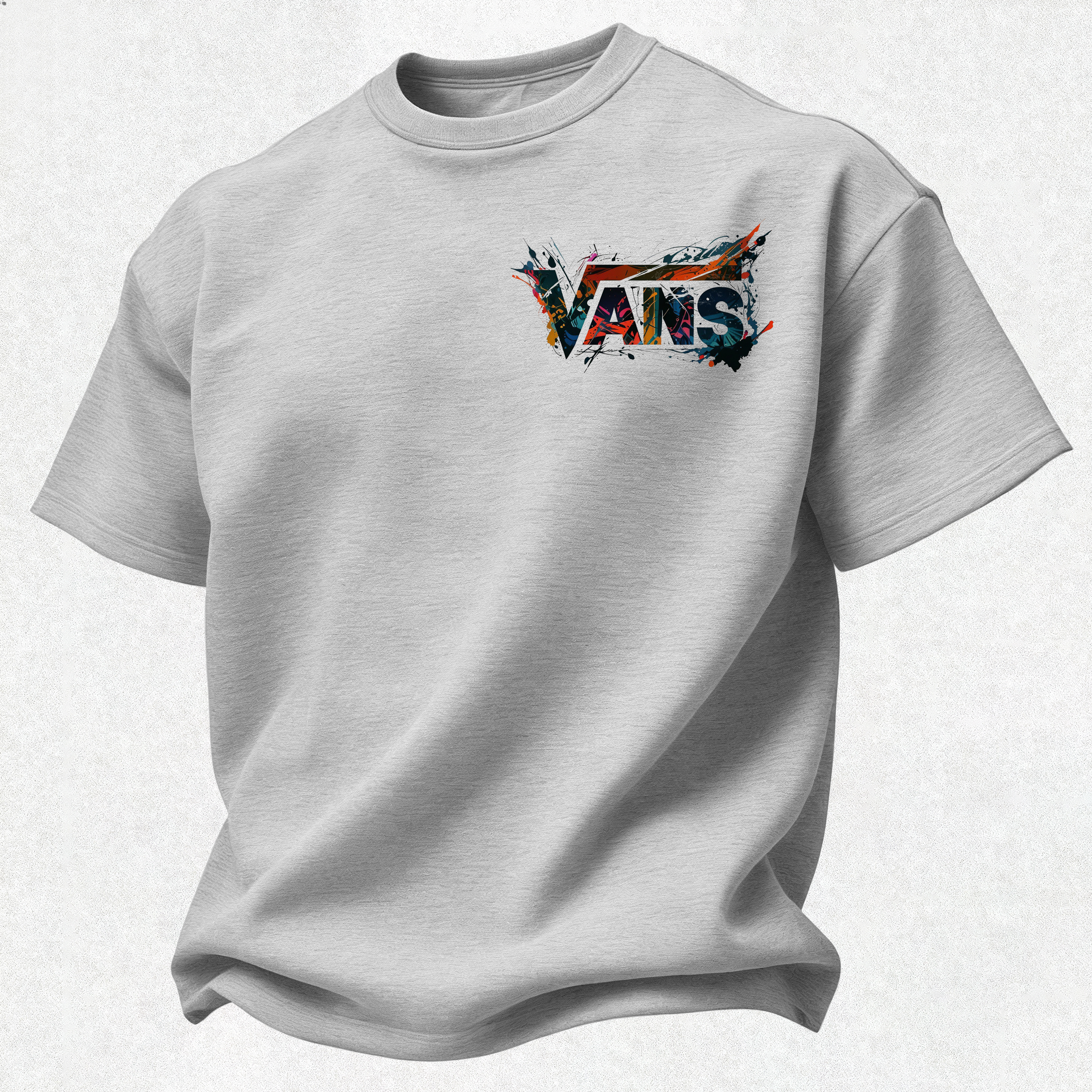 Vans Graffiti Printed Oversized Unisex T-shirt Image - 20
