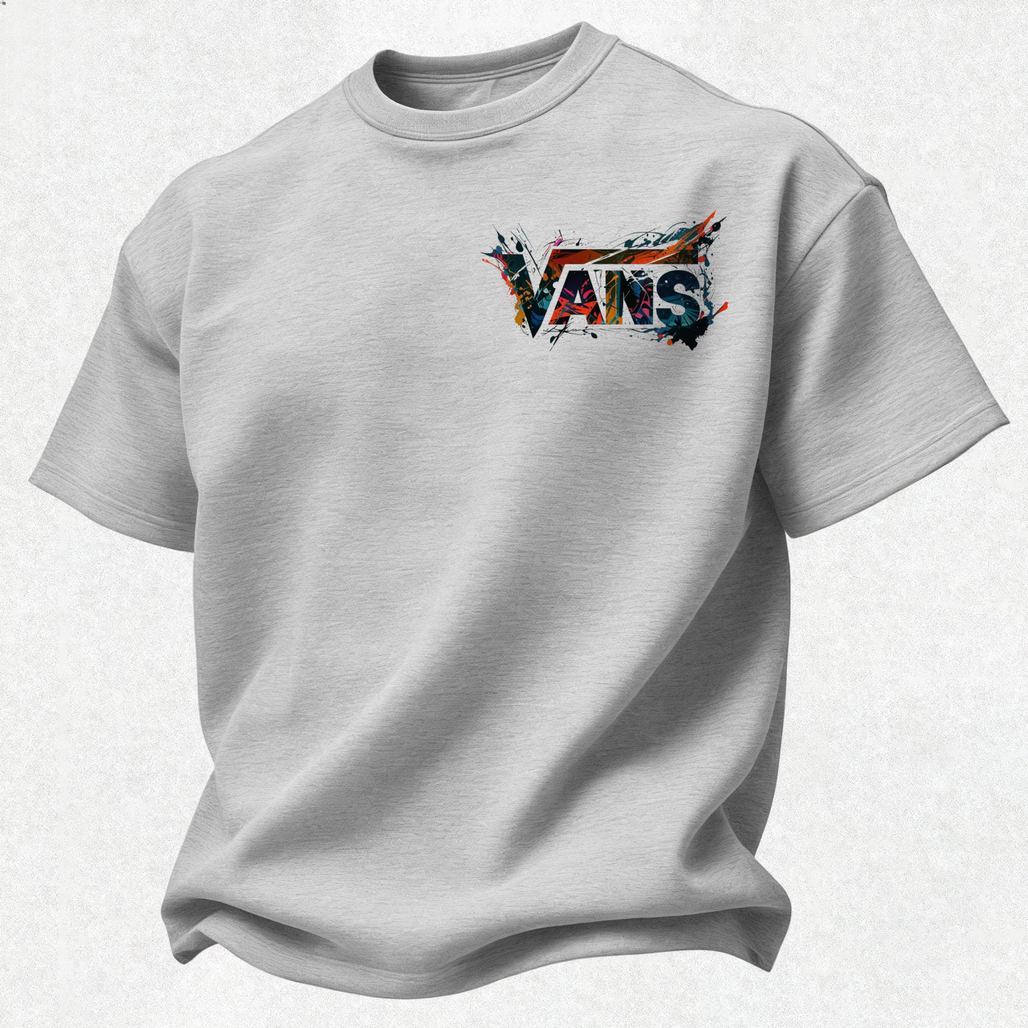 Vans Graffiti Printed Oversized Unisex T-shirt Image - 20