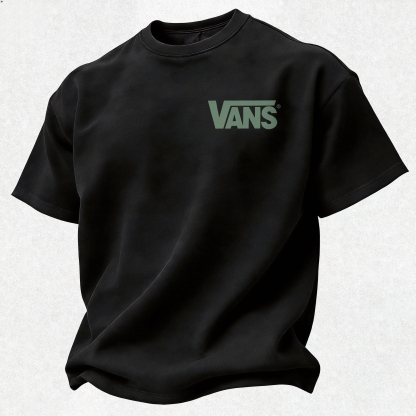 Vans Off The Wall Printed Oversized Unisex T-shirt Image - 23