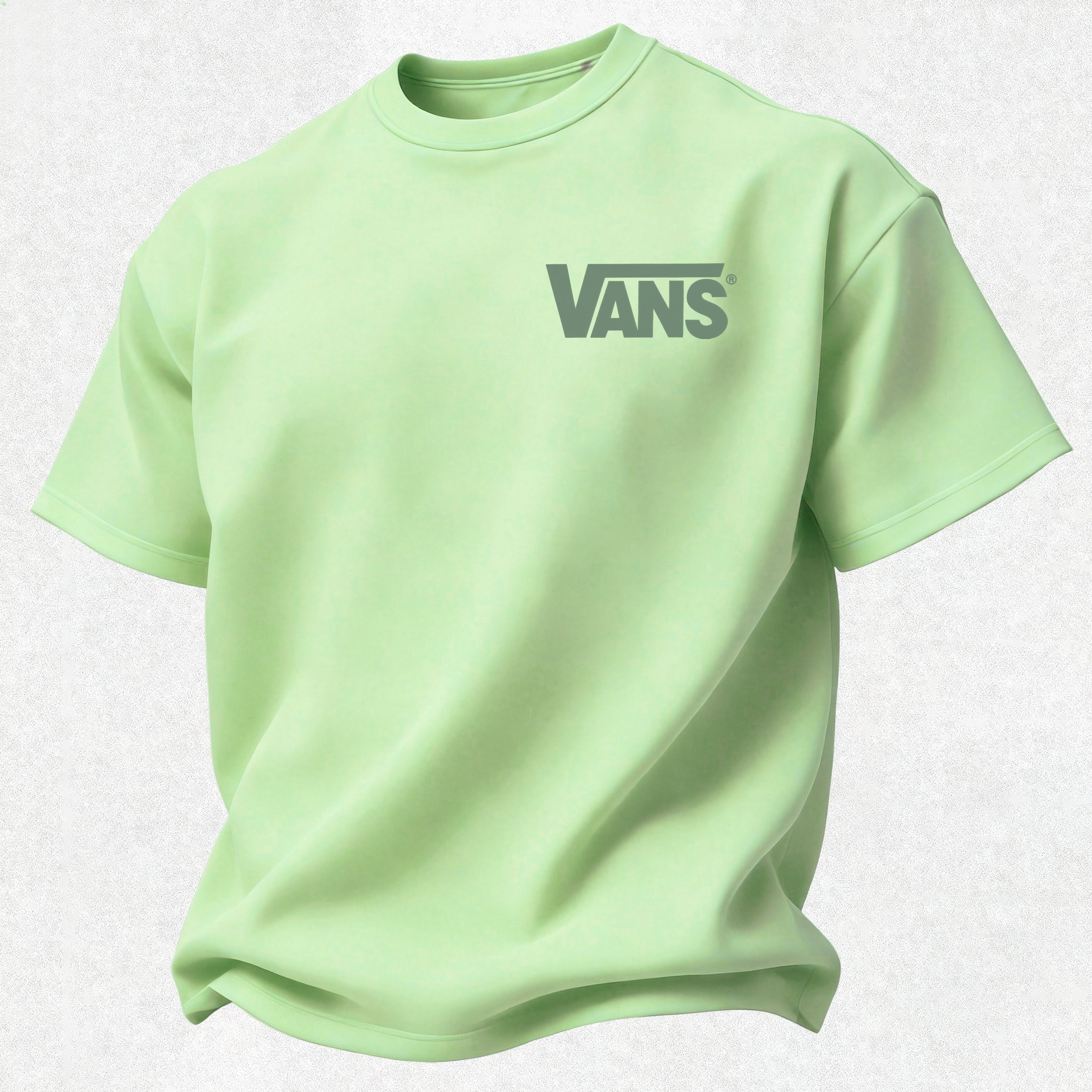 Vans Off The Wall Printed Oversized Unisex T-shirt Image - 20