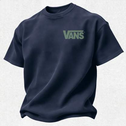Vans Off The Wall Printed Oversized Unisex T-shirt Image - 26