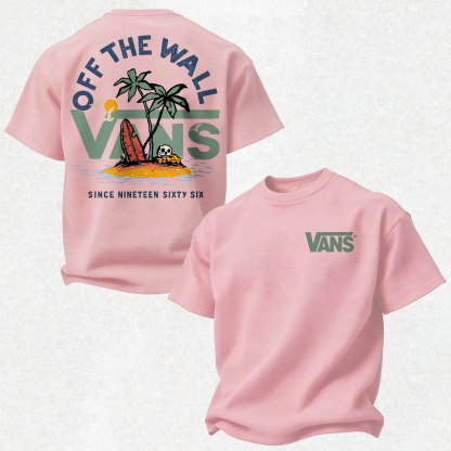 Vans Off The Wall Printed Oversized Unisex T-shirt Image - 13