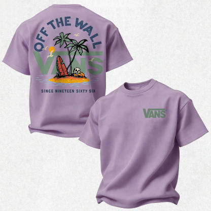 Vans Off The Wall Printed Oversized Unisex T-shirt Image - 16