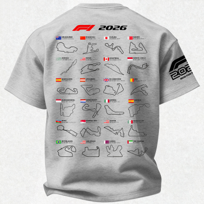 2026 F1 World Championship Printed Oversized Unisex T-shirt Image - 9