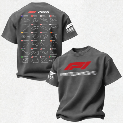 2026 F1 World Championship Printed Oversized Unisex T-shirt Image - 22