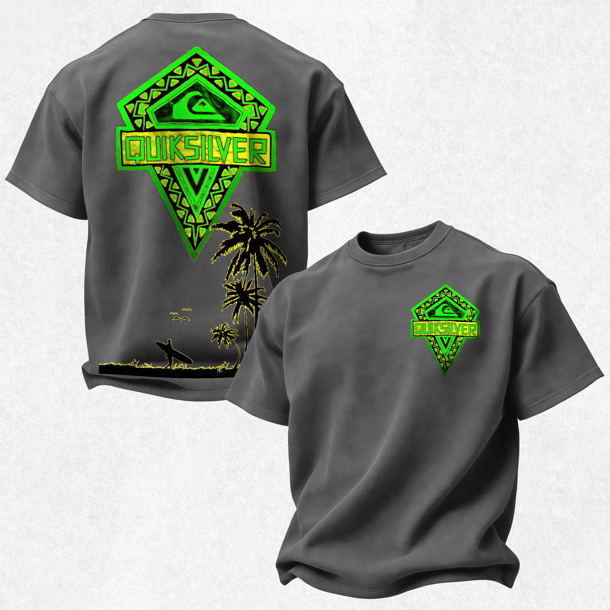 Quicksilver Printed Oversized Unisex T-shirt