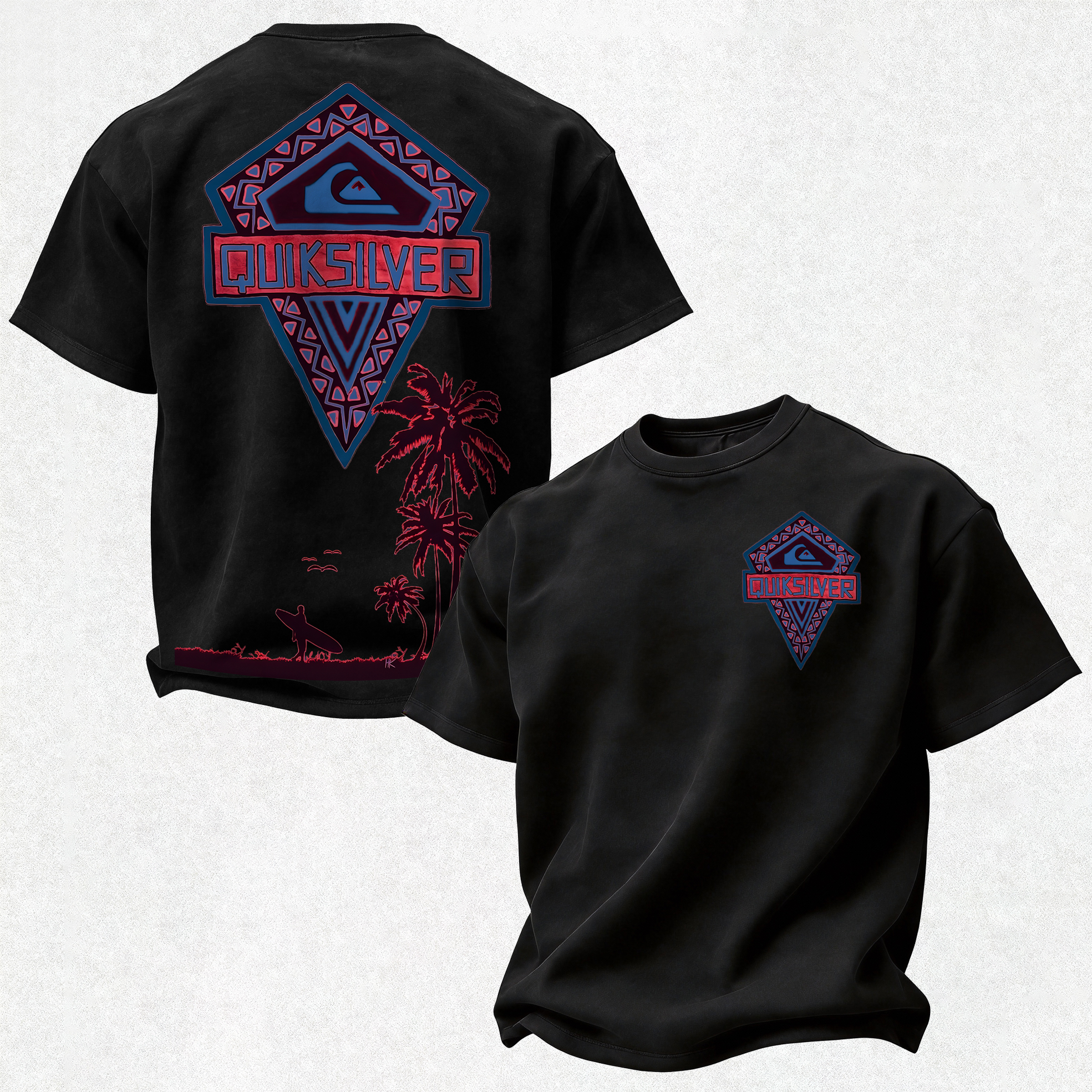 Quicksilver Printed Oversized Unisex T-shirt