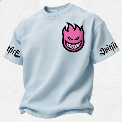 Spitfire Wheels Bighead Printed Oversized Unisex T-shirt Image - 20