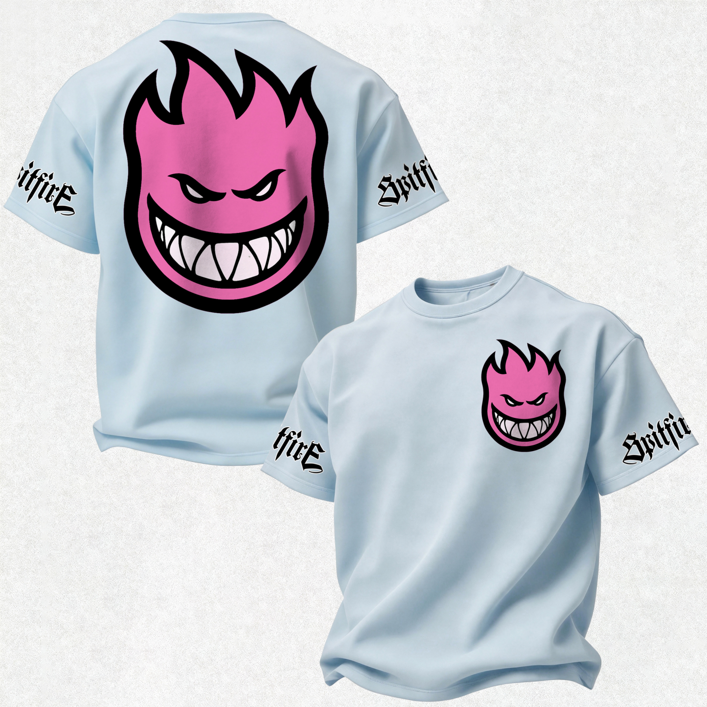 Spitfire Wheels Bighead Printed Oversized Unisex T-shirt Image - 19