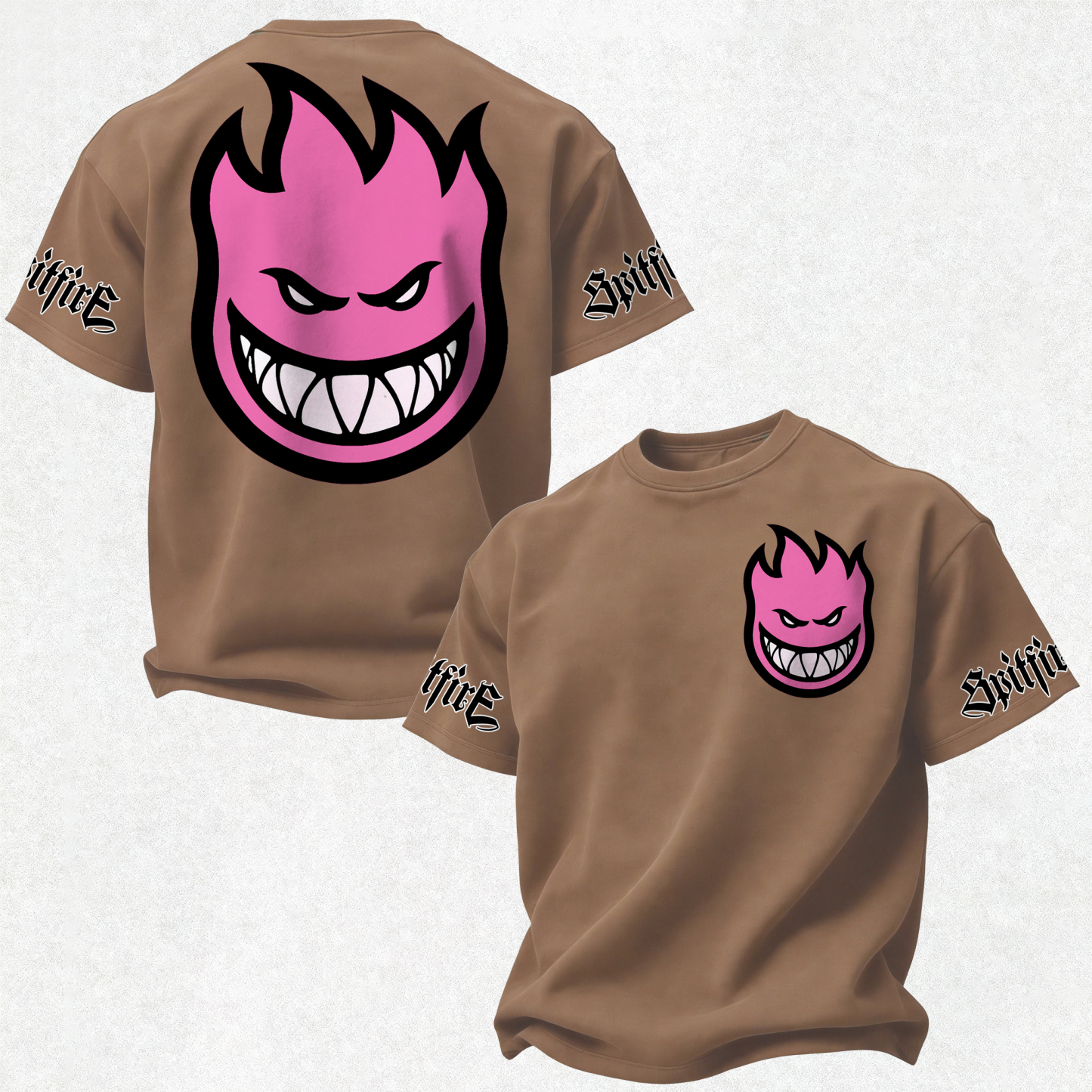 Spitfire Wheels Bighead Printed Oversized Unisex T-shirt Image - 28