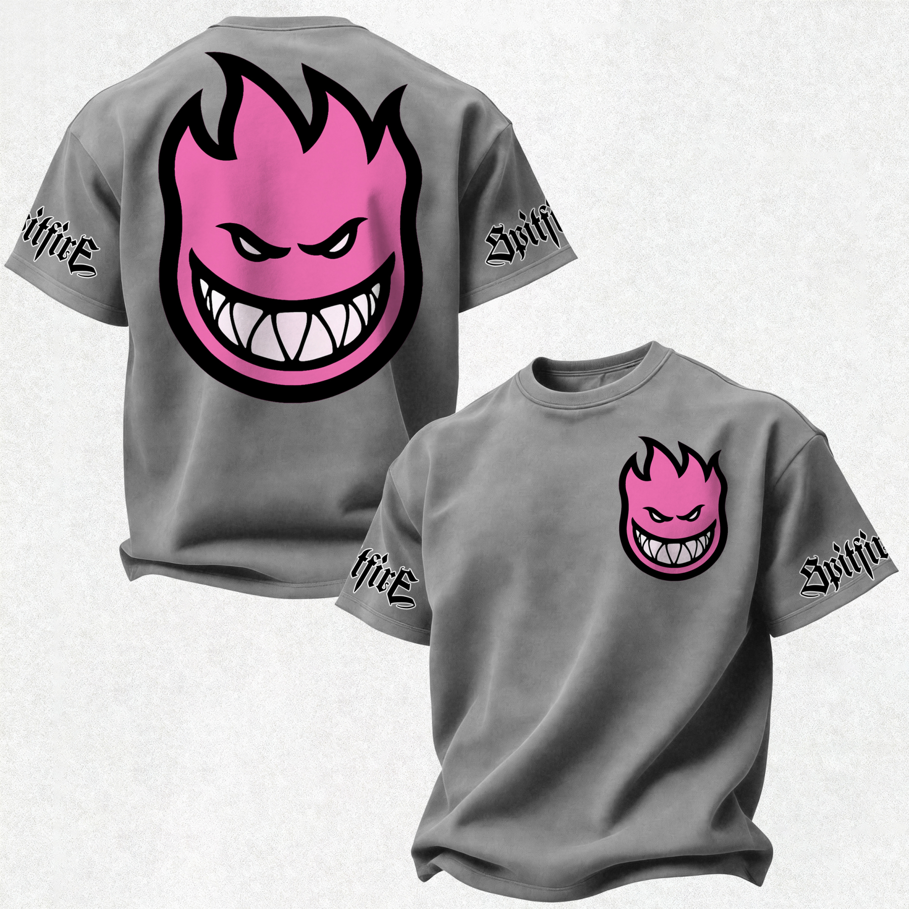 Spitfire Wheels Bighead Printed Oversized Unisex T-shirt Image - 16