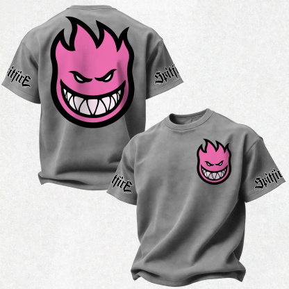 Spitfire Wheels Bighead Printed Oversized Unisex T-shirt Image - 16