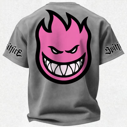 Spitfire Wheels Bighead Printed Oversized Unisex T-shirt Image - 18