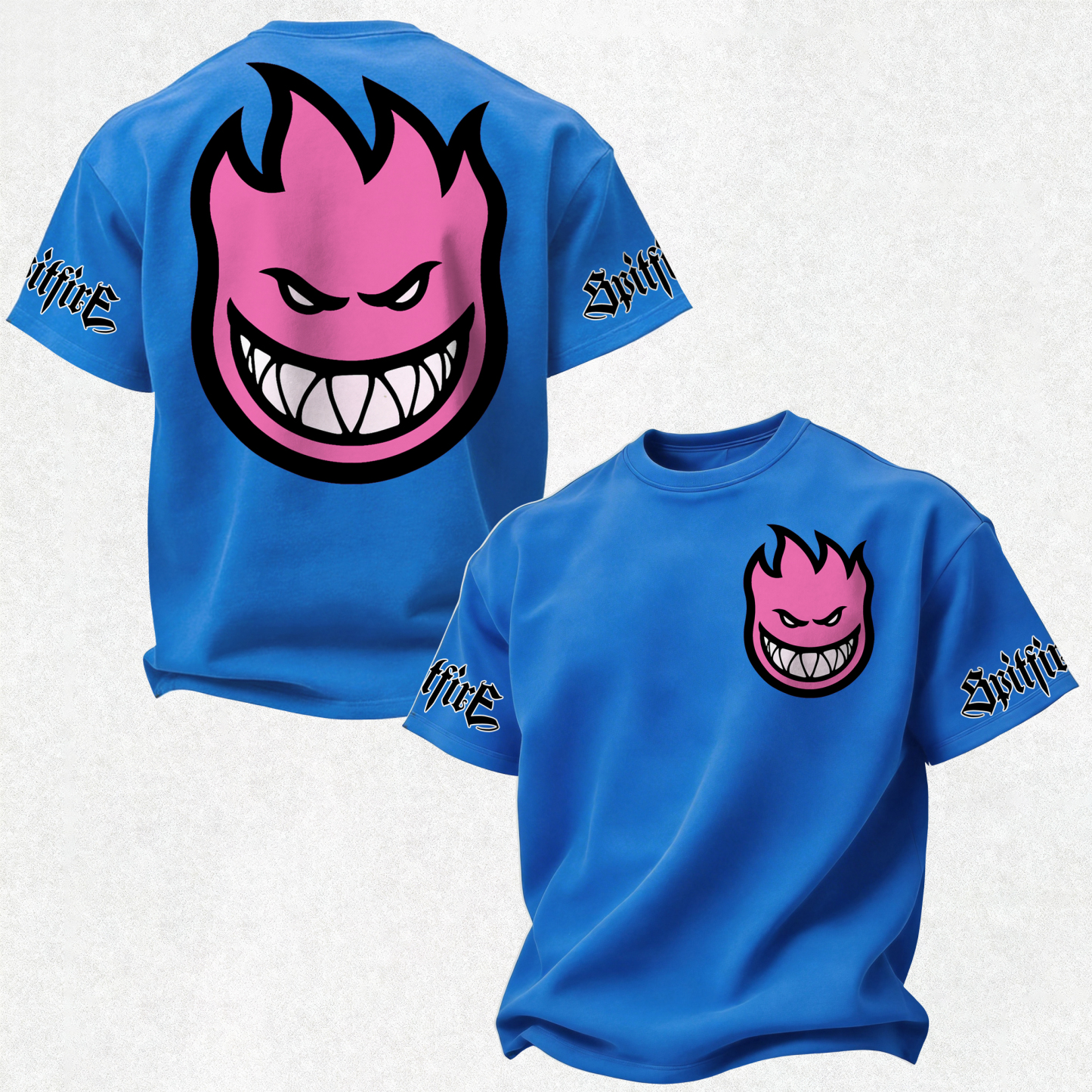Spitfire Wheels Bighead Printed Oversized Unisex T-shirt Image - 10